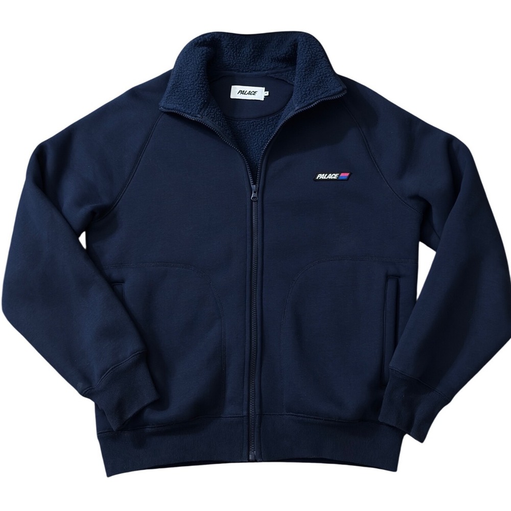 Palace Fleece Bonded Full Zip Jacket Navy Blue Mens Medium Streetwear